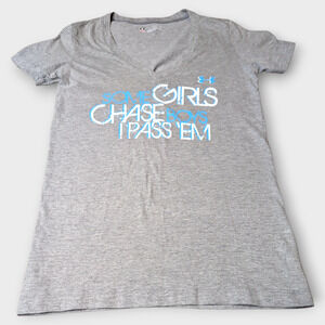 UNDER ARMOUR Gray Heat Gear Chase Boys Pass 'em XS